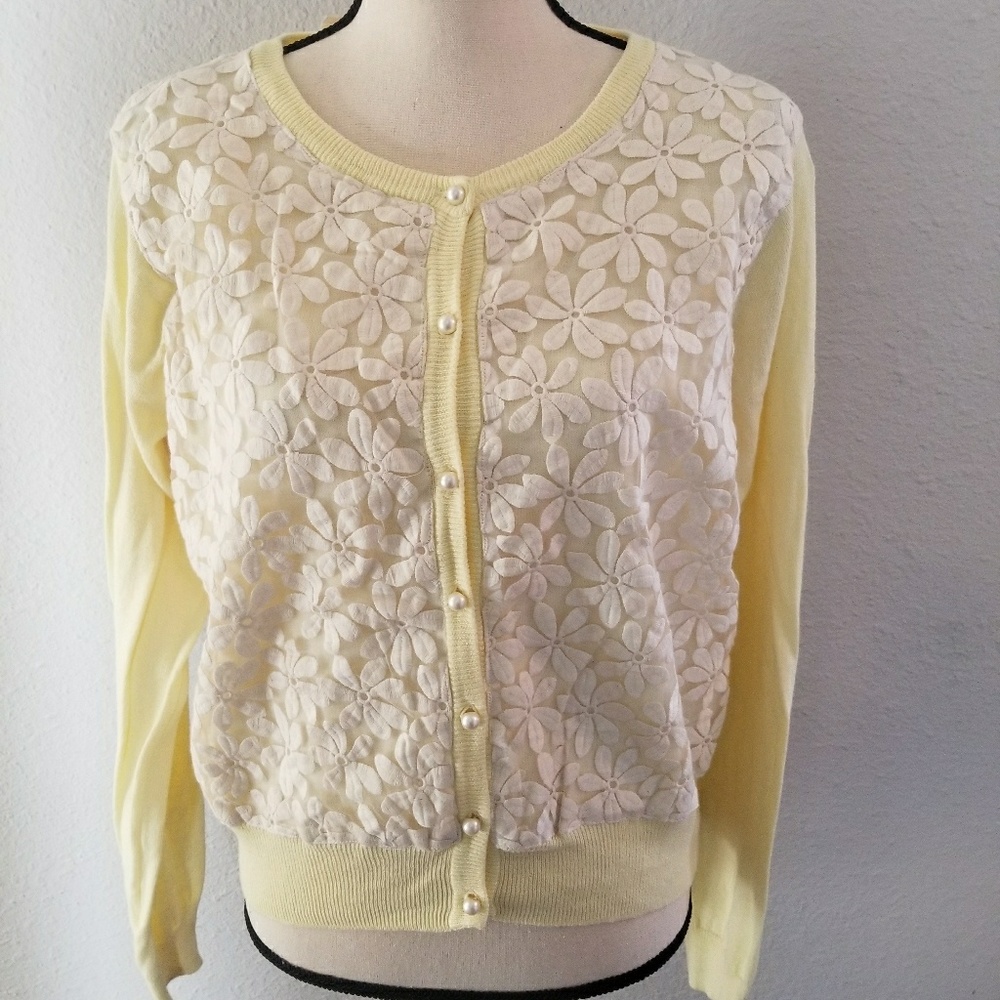Women's Forever 21 yellow cardigan sz.L
